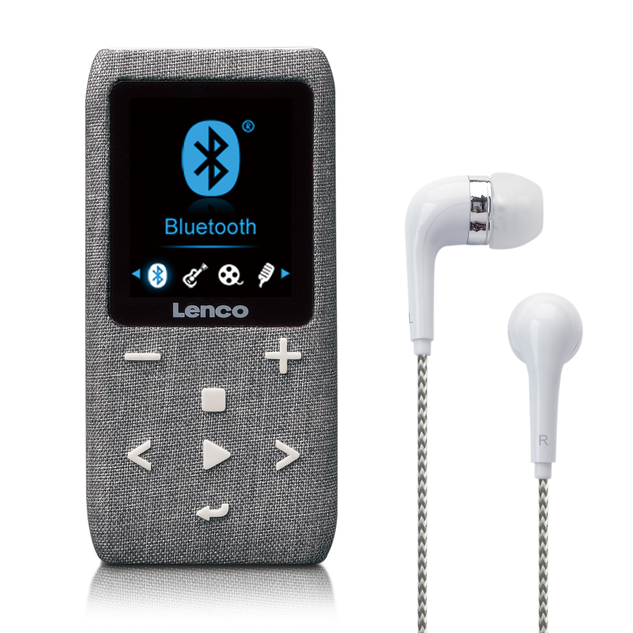 LENCO Xemio-861GY - Micro Card Bluetooth® MP3/MP4 SD 8GB Player with Grey 