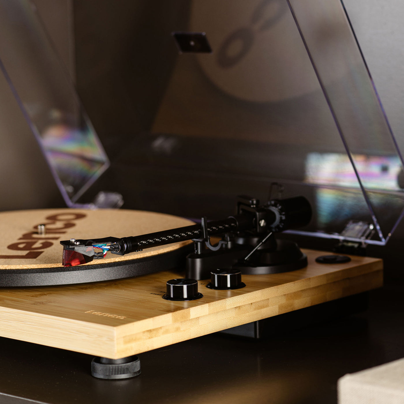 LENCO LBT-335BA - Record Player with Bluetooth®, bamboo housing, and Ortofon 2M Red cartridge