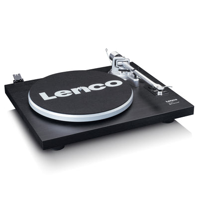 LENCO LS-500BK - Record player with built-in amplifier and Bluetooth® plus 2 external speakers - Black