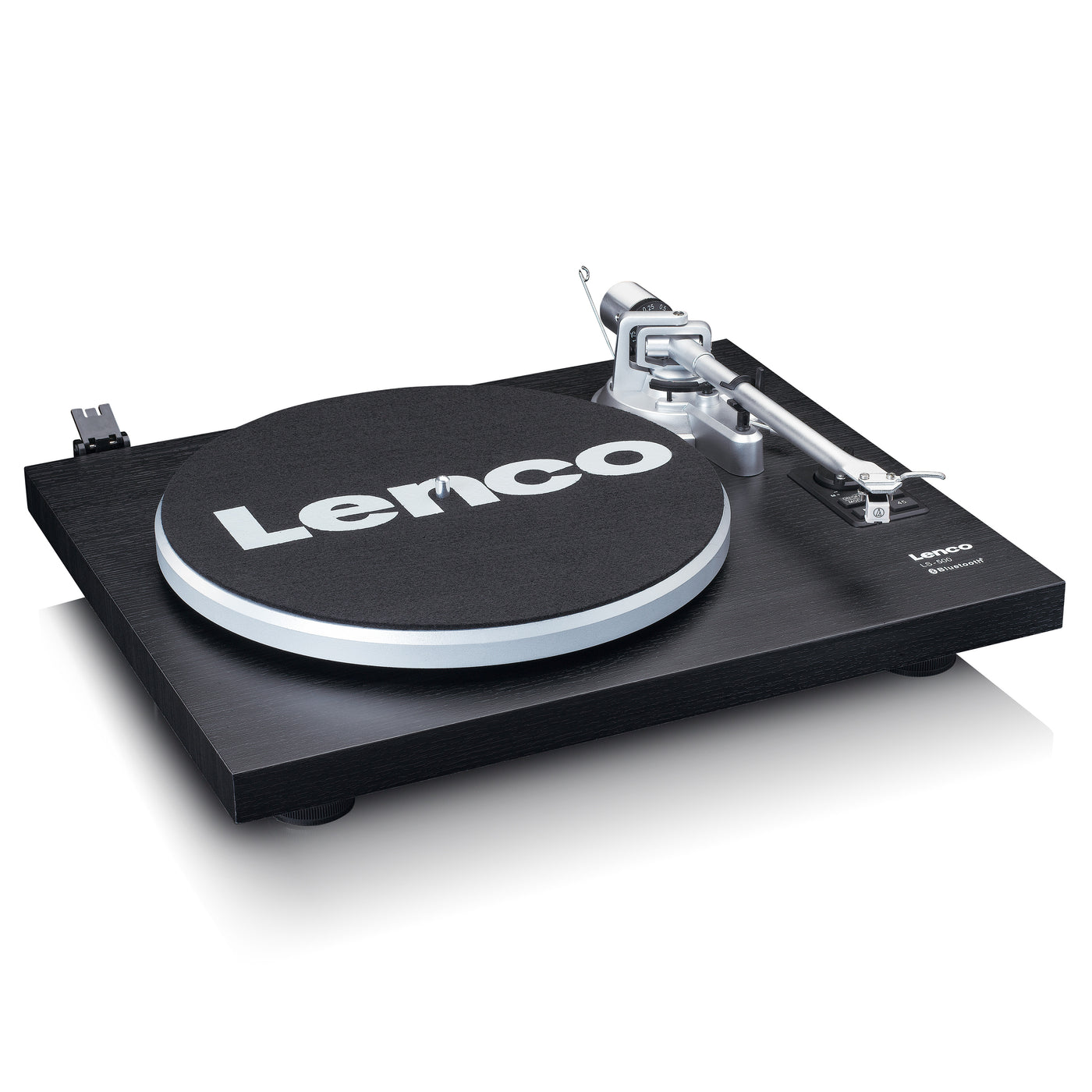 LENCO LS-500BK - Platenspeler met ingebouwde versterker en Bluetooth® plus 2 externe speakers - Zwart