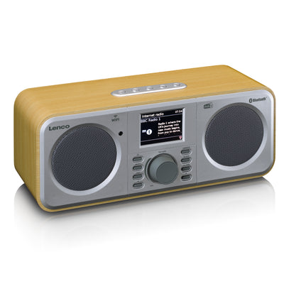 LENCO DIR-141WD - Internet radio with DAB+, Bluetooth® and Spotify Connect, wood