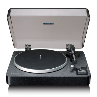 LENCO LBTA-165BK - Fully automatic record player with Bluetooth® transmission and pre-amplifier - Metal turntable platter and tonearm - Black