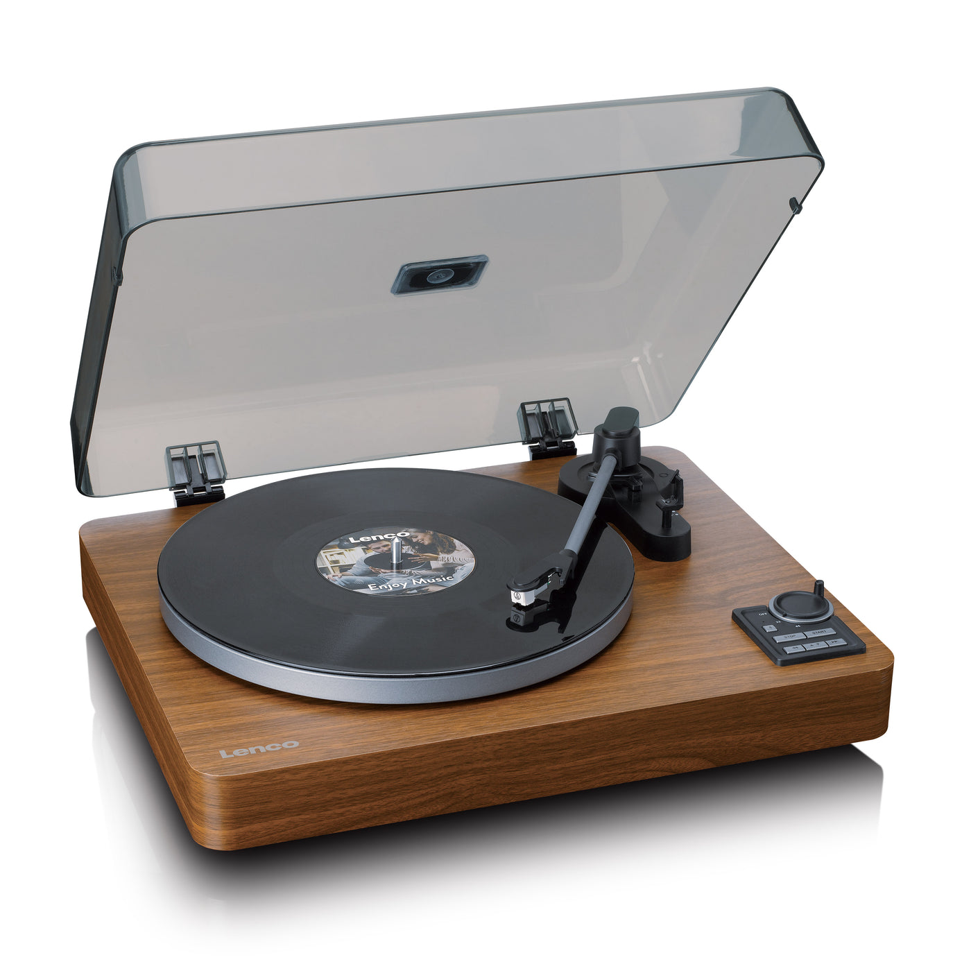 LENCO LBTA-165WD - Fully automatic record player with Bluetooth® transmission and pre-amplifier - Metal turntable platter and tonearm - Wood