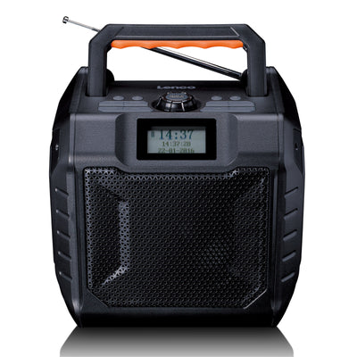 LENCO ODR-160GY - High power portable outdoor DAB+/FM radio with Bluetooth® - IPX5 water-resistant - Grey