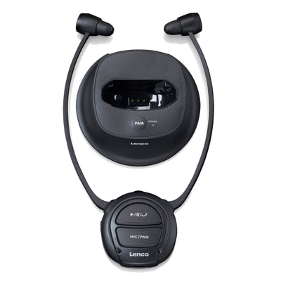 LENCO HPW-400BK - Wireless hearing amplifier-headphone