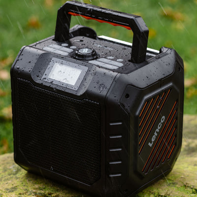 LENCO ODR-160GY - Krachtige draagbare outdoor DAB+/FM radio met Bluetooth® - IPX5 waterbestendig - Grijs