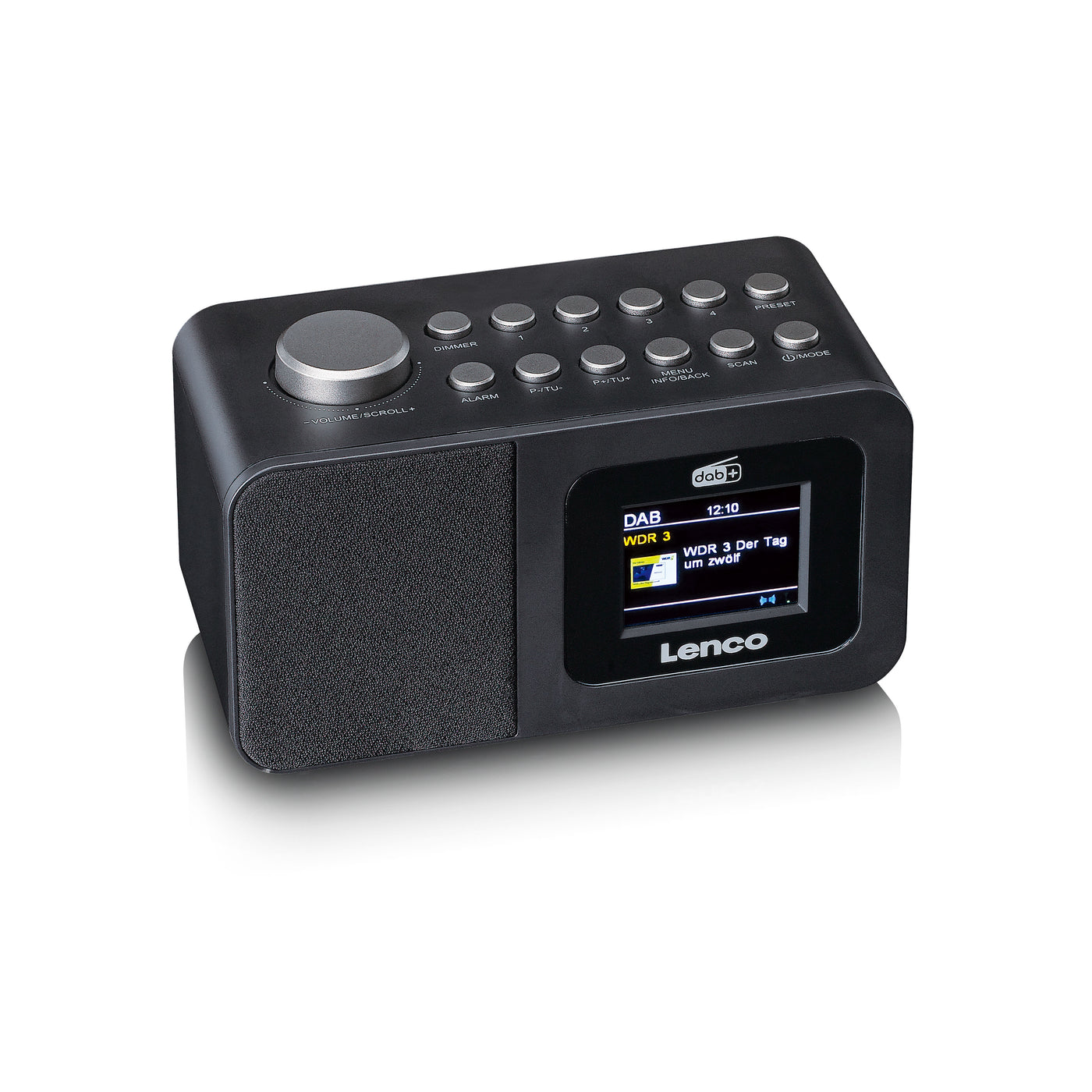 LENCO CR-625BK - DAB+/FM Wekkerradio met kleurendisplay, slaaptimer en dubbel alarm functie - Zwart