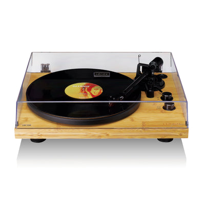 LENCO LBT-335BA - Record Player with Bluetooth®, bamboo housing, and Ortofon 2M Red cartridge