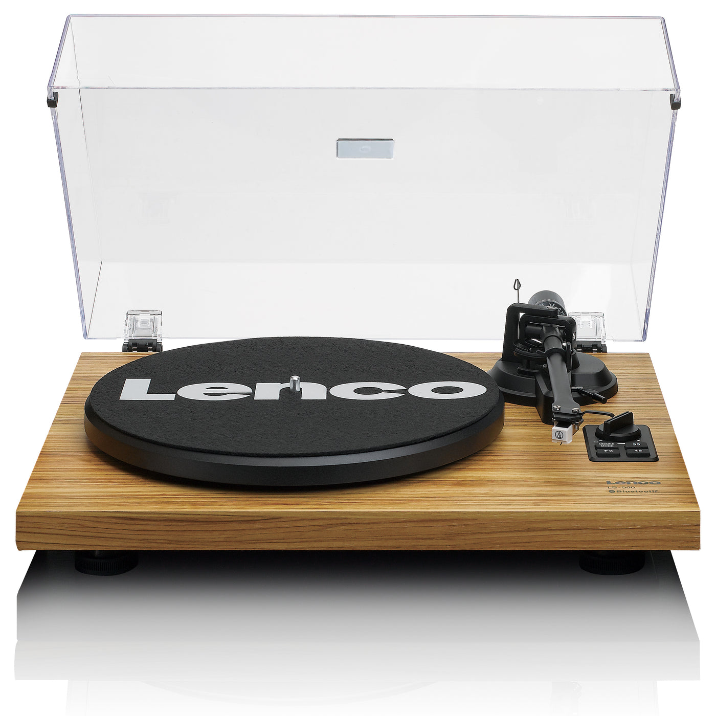 LENCO LS-500OK - Record player with built-in amplifier and Bluetooth® plus 2 external speakers - Wood