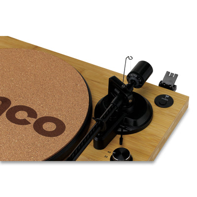 LENCO LBT-335BA - Record Player with Bluetooth®, bamboo housing, and Ortofon 2M Red cartridge