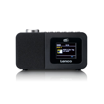 LENCO CR-625BK - DAB+/FM Wekkerradio met kleurendisplay, slaaptimer en dubbel alarm functie - Zwart