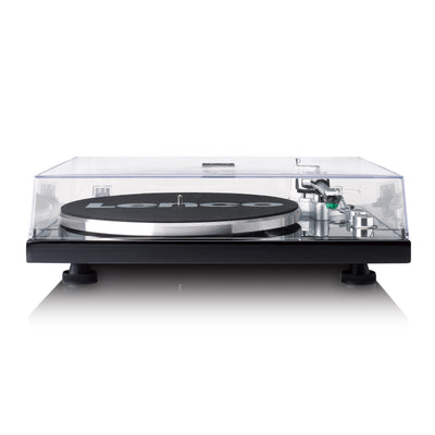 LENCO LBT-215BK - Record player with Bluetooth® and a metal platter, tonearm, and counterweight - Exclusive Piano Black finish