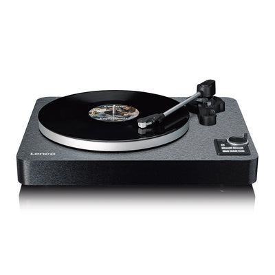 LENCO LBTA-165BK - Fully automatic record player with Bluetooth® transmission and pre-amplifier - Metal turntable platter and tonearm - Black