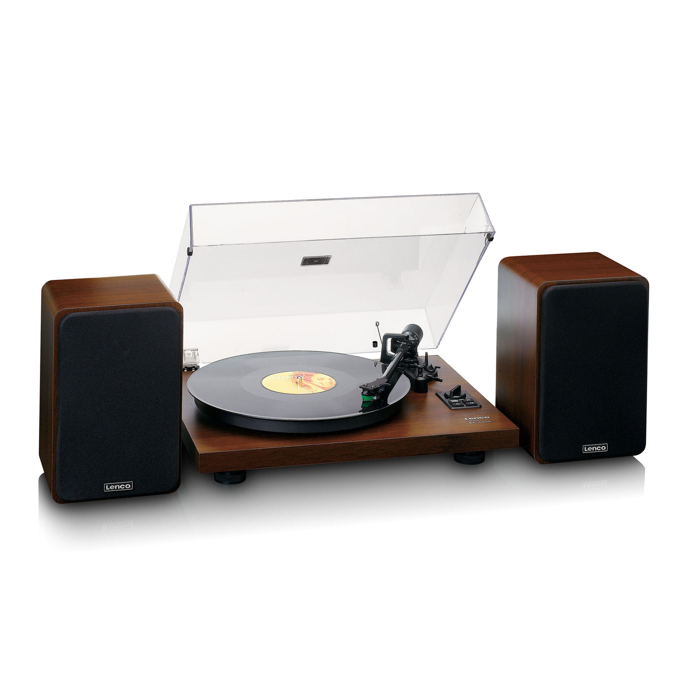 LENCO LS-600WA - Record player with built-in amplifier and Bluetooth® plus 2 external speakers