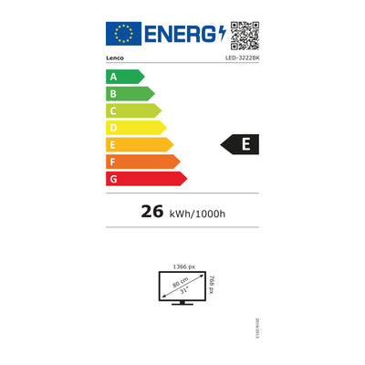 LENCO LED-3222BK - 32 inch HD LED TV and DVB T/T2?S2/C with HDMI - Black