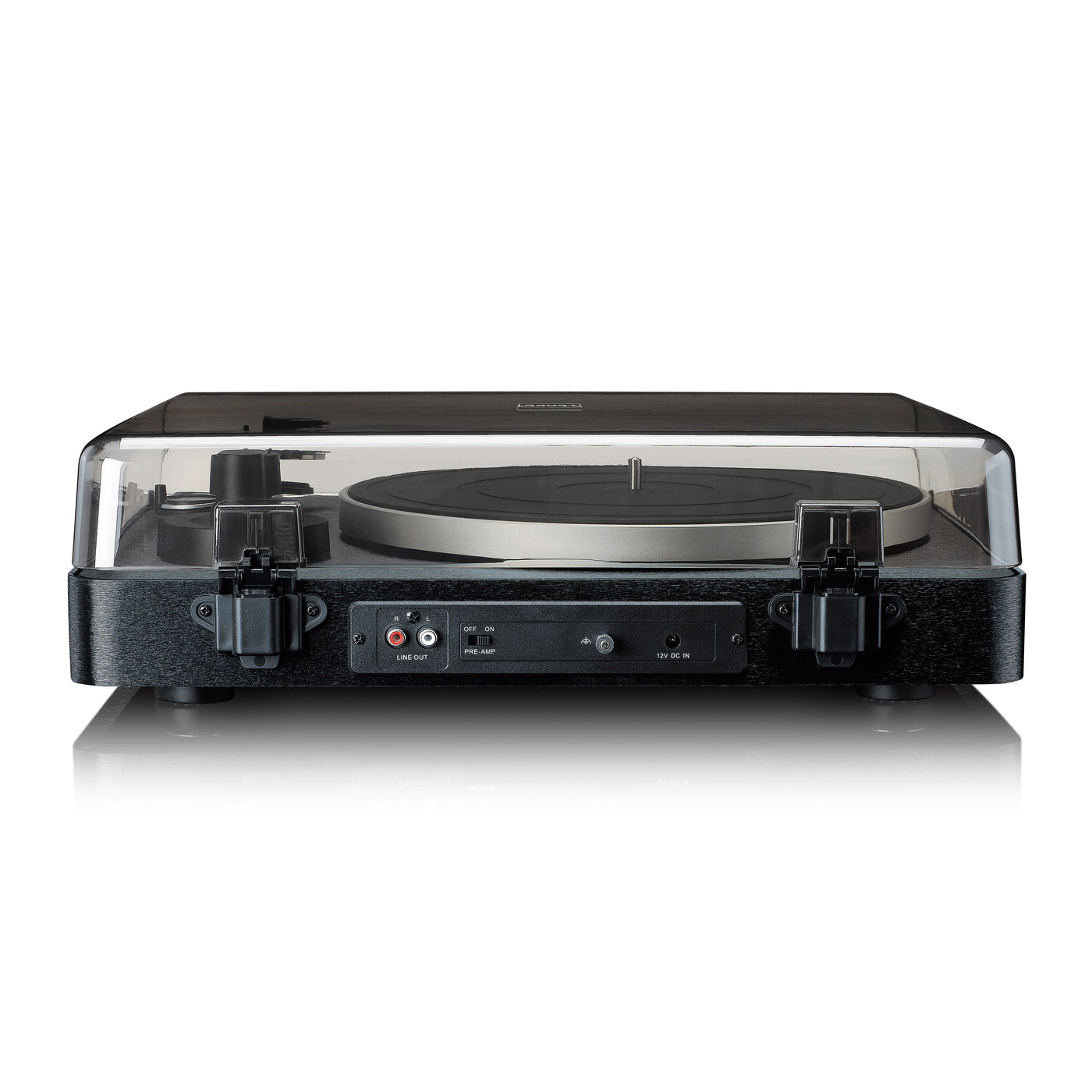 LENCO LBTA-165BK - Fully automatic record player with Bluetooth® transmission and pre-amplifier - Metal turntable platter and tonearm - Black