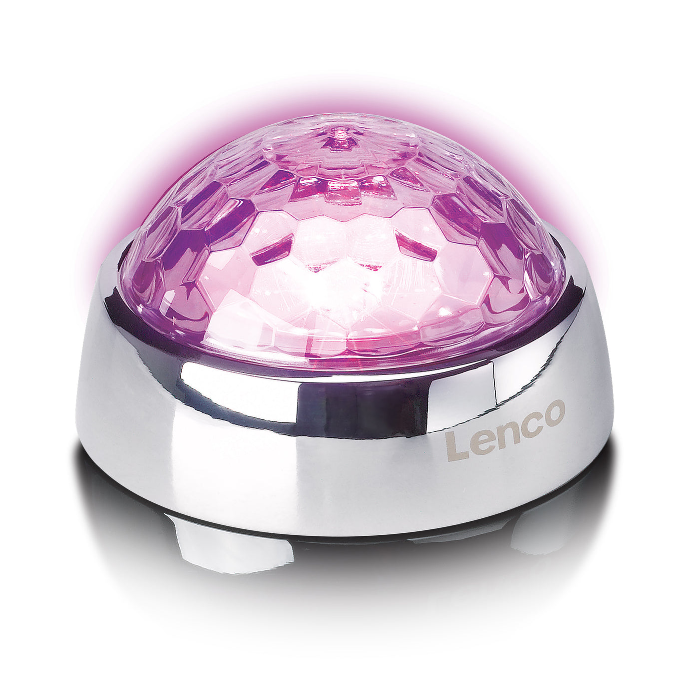 LENCO TTA-080SI - Record stabiliser with RGB light effects - 250g record player weight and disco ball in one - Silver