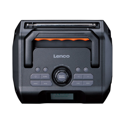 LENCO ODR-160GY - Krachtige draagbare outdoor DAB+/FM radio met Bluetooth® - IPX5 waterbestendig - Grijs