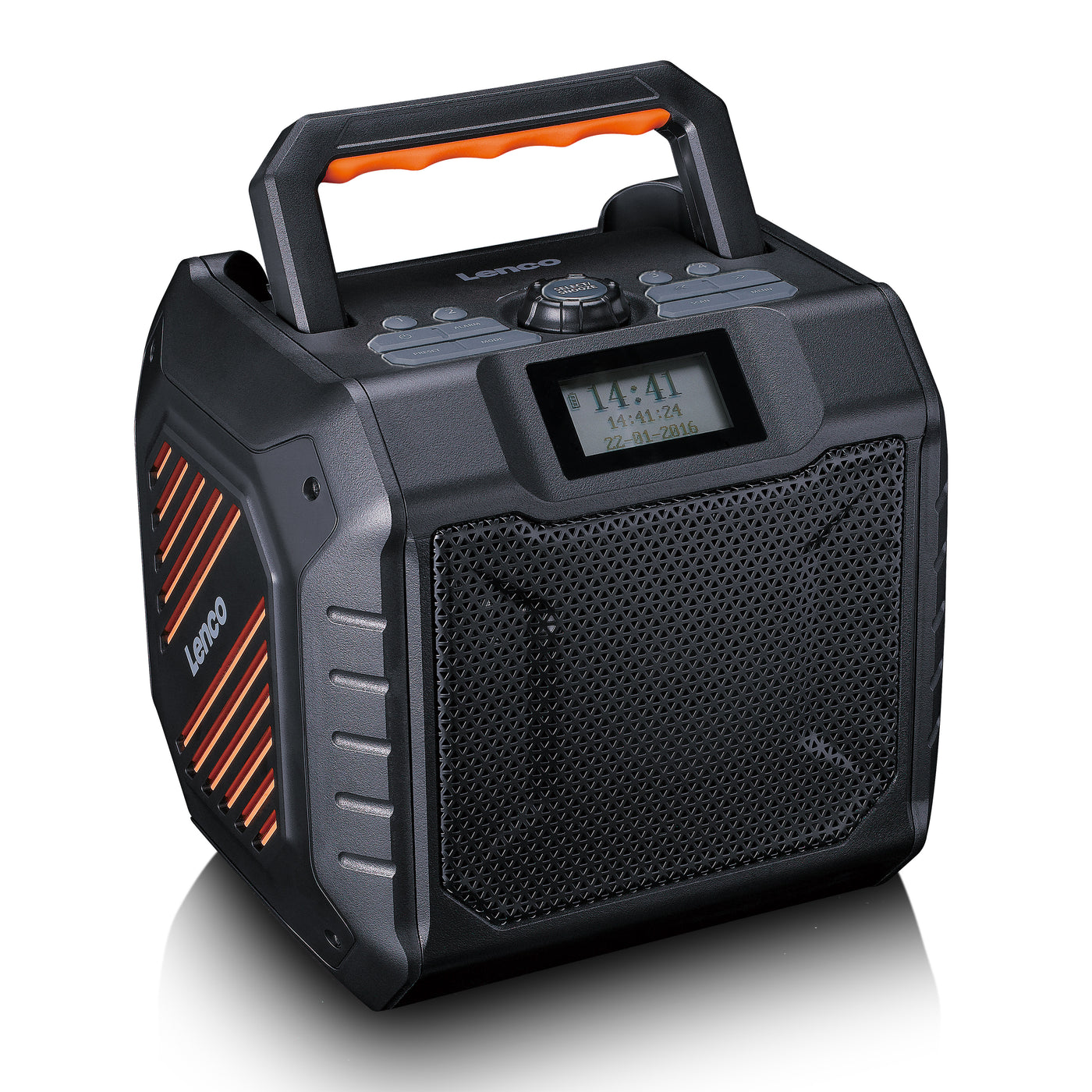 LENCO ODR-160GY - Krachtige draagbare outdoor DAB+/FM radio met Bluetooth® - IPX5 waterbestendig - Grijs