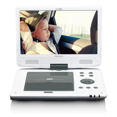 LENCO DVP-1063WH - 10" Portable DVD player with HD DVB T2 receiver - White