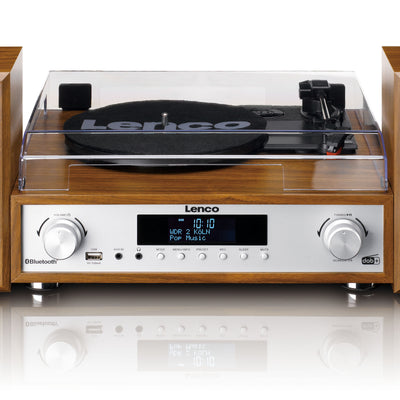 LENCO MC-160WD - HiFi Stereo system with Record Player, DAB+/FM radio, and Bluetooth® - Wood