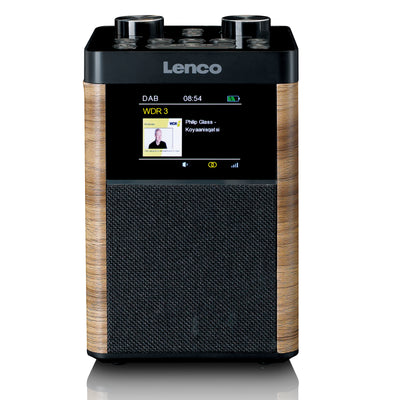 LENCO PDR-060WD - Portable DAB+/FM Radio Bluetooth, 10W Speaker, 14H Battery - Black.