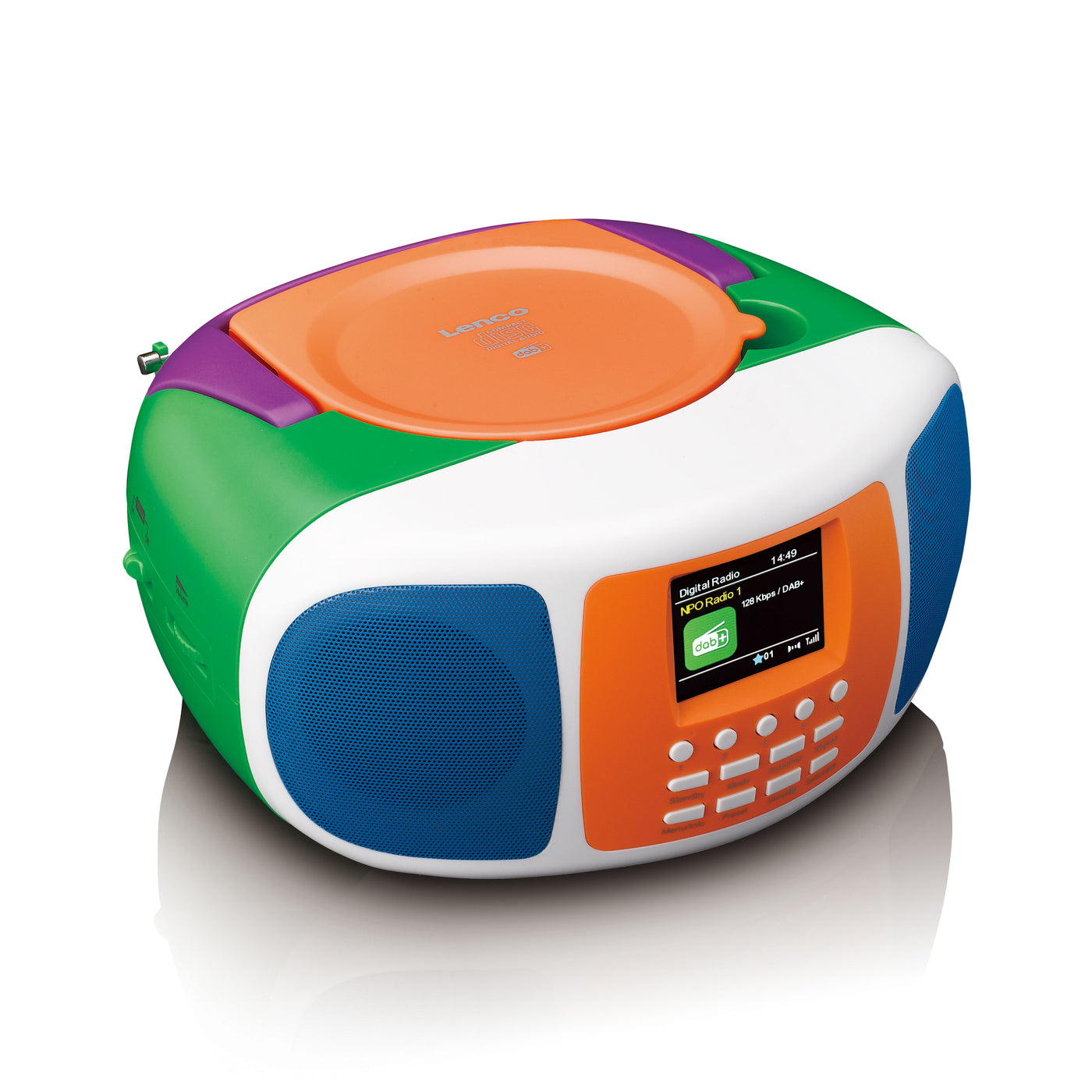 LENCO SCD-860BK - Draagbare DAB+/FM radio met Bluetooth®, CD-speler en groot LCD kleurendisplay - Zwart