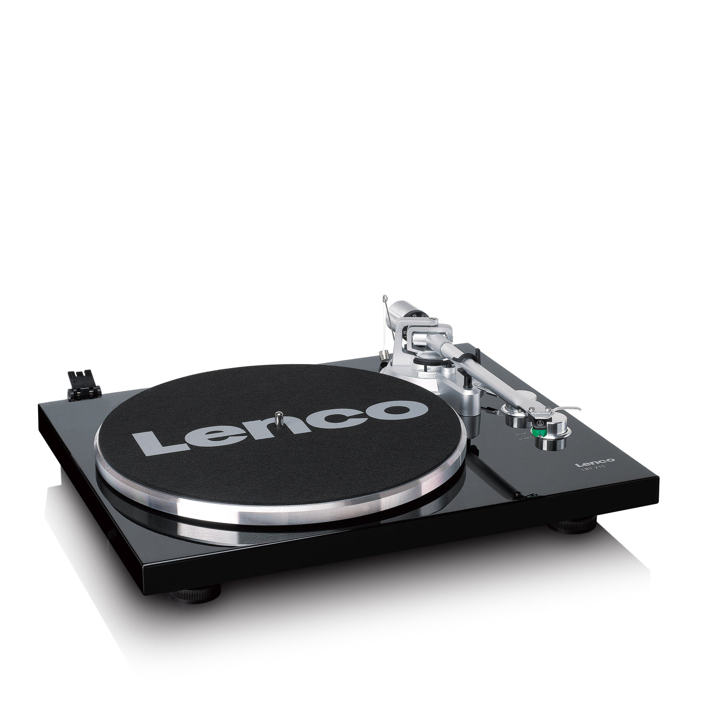 LENCO LBT-215BK - Platenspeler met Bluetooth® en een metalen draaiplateau, toonarm en contragewicht - Exclusieve Piano Black kleur