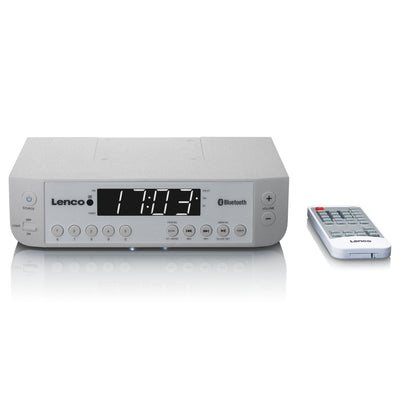 LENCO KCR-100SI - FM Keukenradio met Bluetooth®, LED-verlichting en timer - Zilver