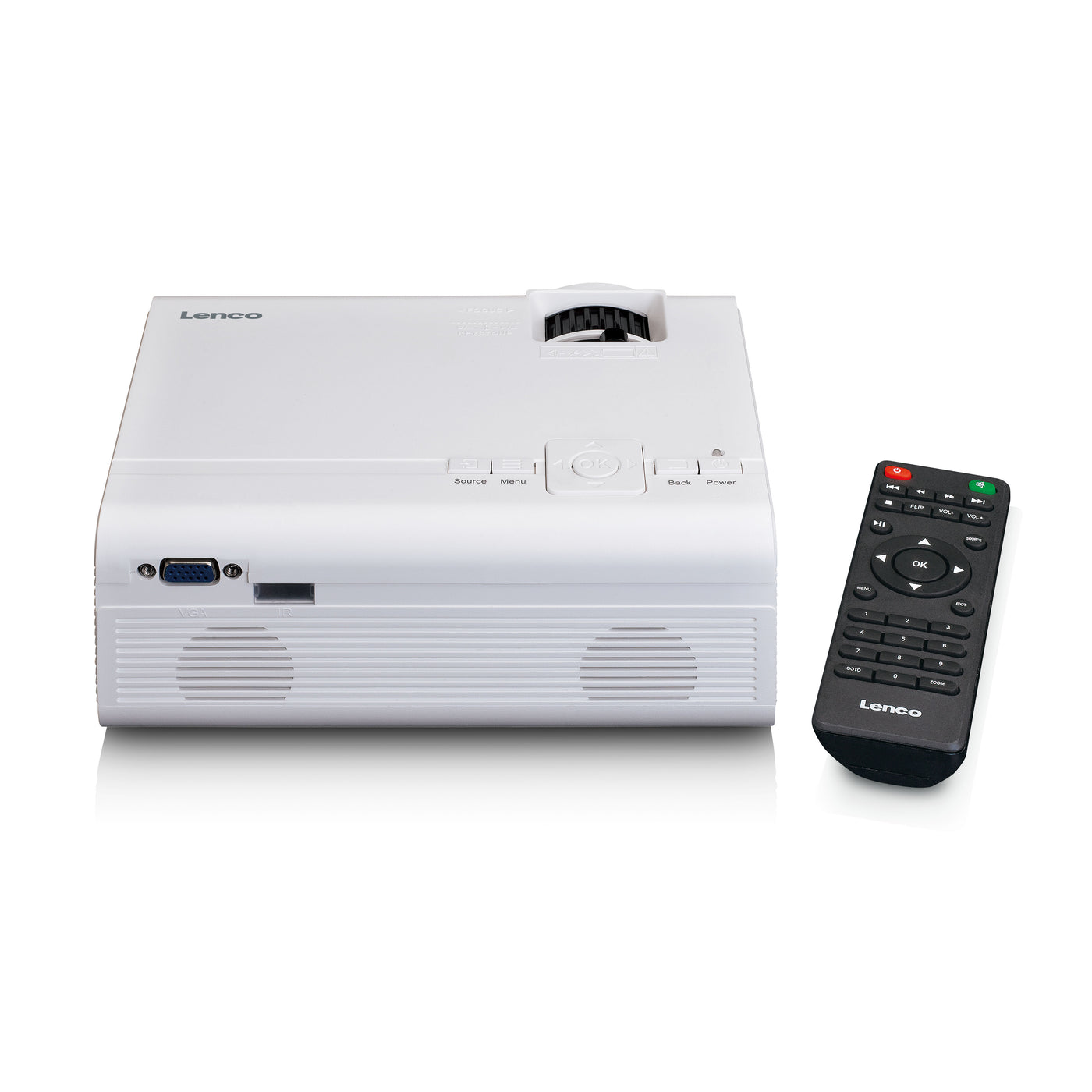 LENCO LPJ-280WH - LCD Projector met hoge resolutie, ondersteunt Full HD 1080P inhoud - Wit