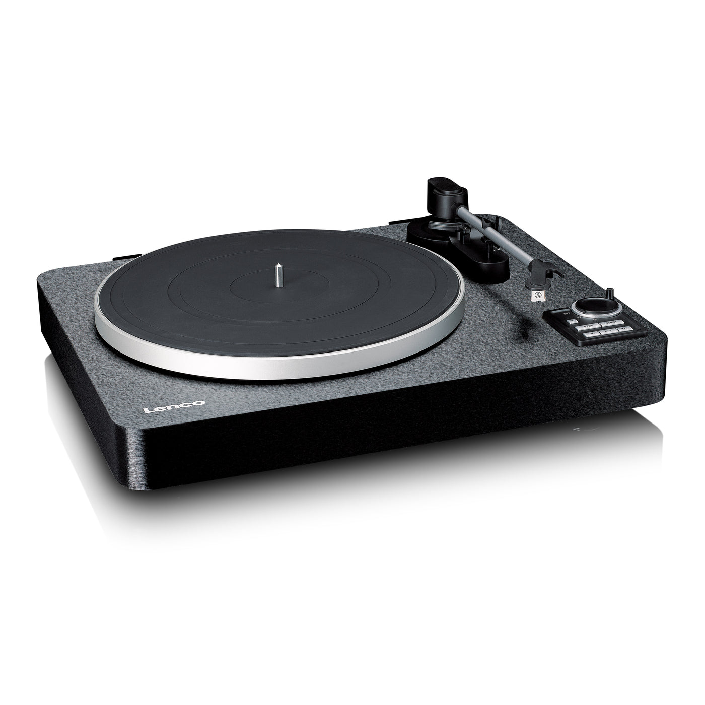 LENCO LBTA-165BK - Fully automatic record player with Bluetooth® transmission and pre-amplifier - Metal turntable platter and tonearm - Black