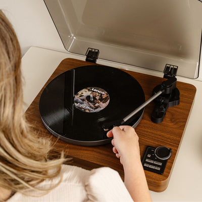 LENCO LBTA-165WD - Fully automatic record player with Bluetooth® transmission and pre-amplifier - Metal turntable platter and tonearm - Wood