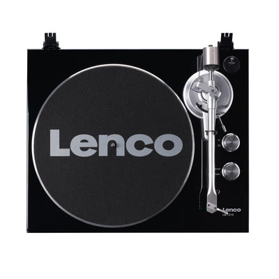 LENCO LBT-215BK - Platenspeler met Bluetooth® en een metalen draaiplateau, toonarm en contragewicht - Exclusieve Piano Black kleur