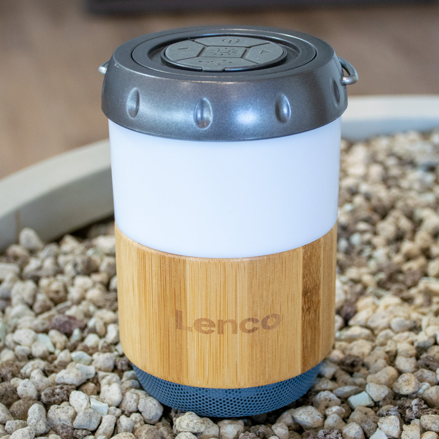 LENCO BTL-030BA - Lantaarn met ingebouwde Bluetooth® speaker - Bamboo