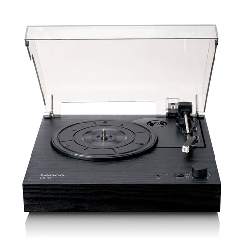 LENCO LS-15BK - Record player with Bluetooth®, two built-in speakers, and AT3600L cartridge - Black