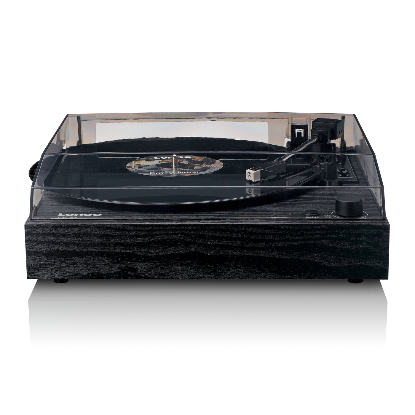 LENCO LS-15BK - Record player with Bluetooth®, two built-in speakers, and AT3600L cartridge - Black