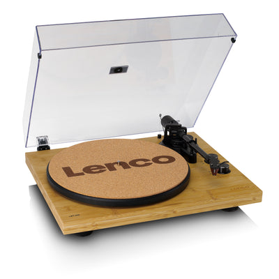 LENCO LBT-335BA - Platenspeler met Bluetooth®, uit bamboe vervaardigde behuizing en Ortofon 2M Red cartridge