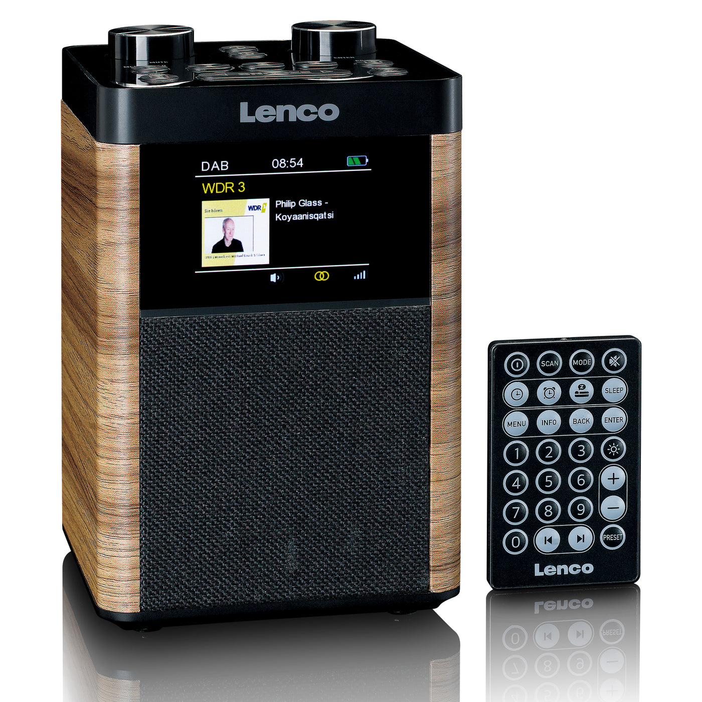 LENCO PDR-060WD - Portable DAB+/FM Radio Bluetooth®, 10W Speaker, 14H Batterij - Zwart