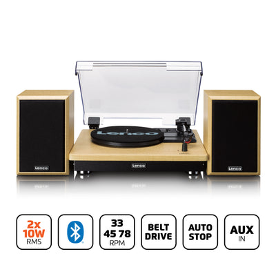 LENCO LS-100MP- Record Player with 2 external speakers 