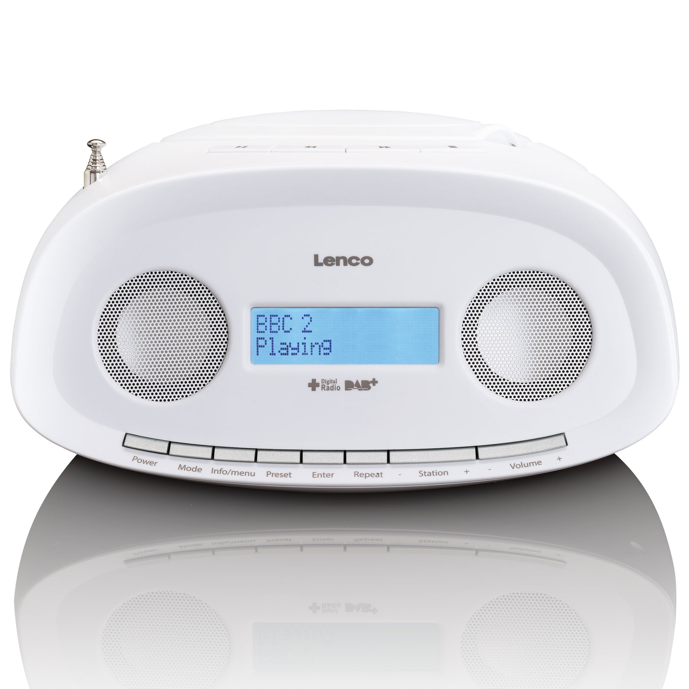 LENCO SCD-69WH - Draagbare DAB+/FM Radio CD-USB-speler - Wit