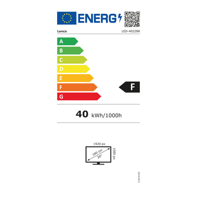 LENCO LED-4022BK - FULL HD LED TV - 40 inch - DVB T2 - USB - HDMI