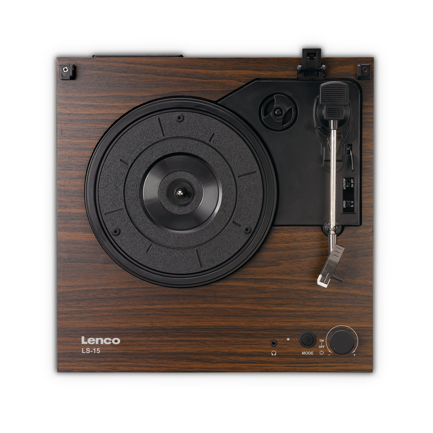 LENCO LS-15WD - Record player with Bluetooth®, two built-in speakers, and AT3600L cartridge - Wood