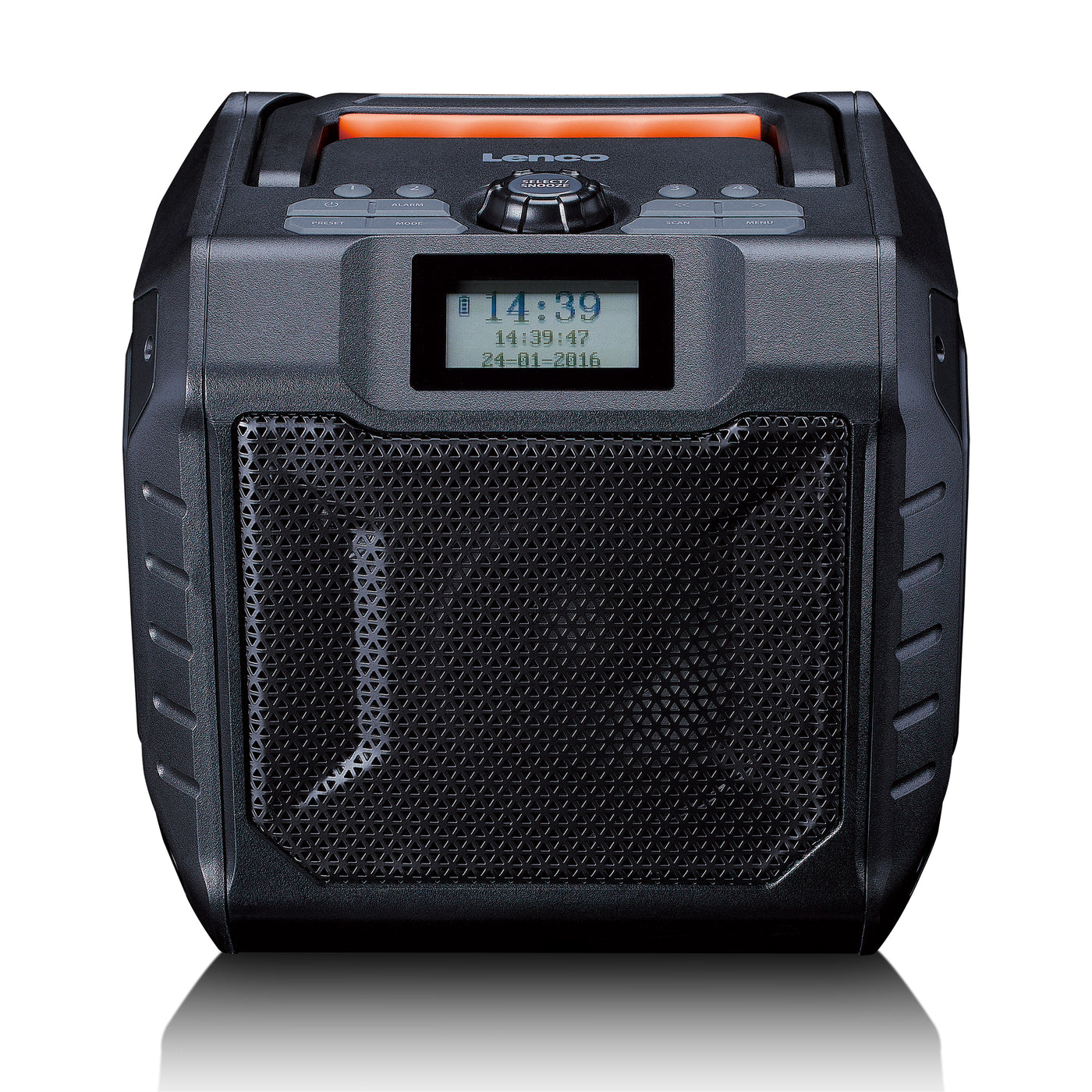 LENCO ODR-160GY - High power portable outdoor DAB+/FM radio with Bluetooth® - IPX5 water-resistant - Grey