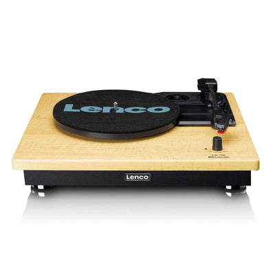 LENCO LS-100MP - Platenspeler met 2 externe speakers - Hout