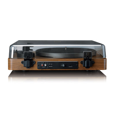 LENCO LBTA-165WD - Fully automatic record player with Bluetooth® transmission and pre-amplifier - Metal turntable platter and tonearm - Wood