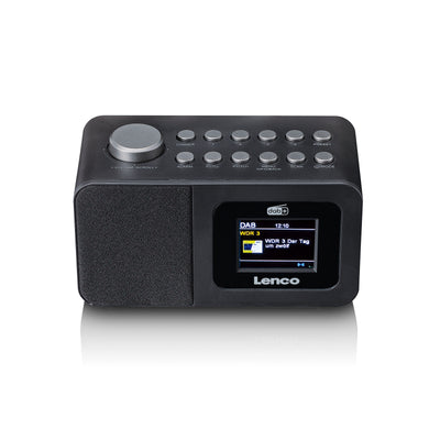 LENCO CR-625BK - DAB+/FM Radio alarm clock with colour display, sleep timer, and dual alarm function - Black