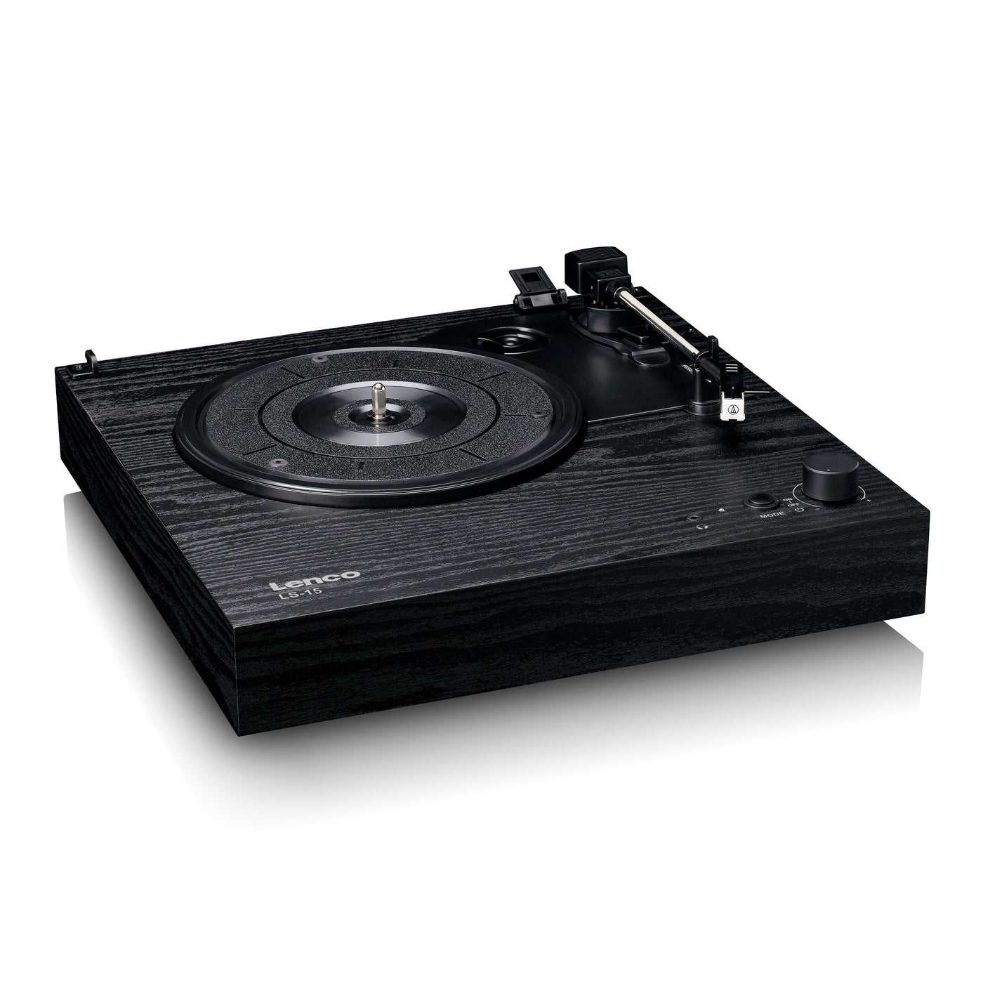 LENCO LS-15BK - Record player with Bluetooth®, two built-in speakers, and AT3600L cartridge - Black