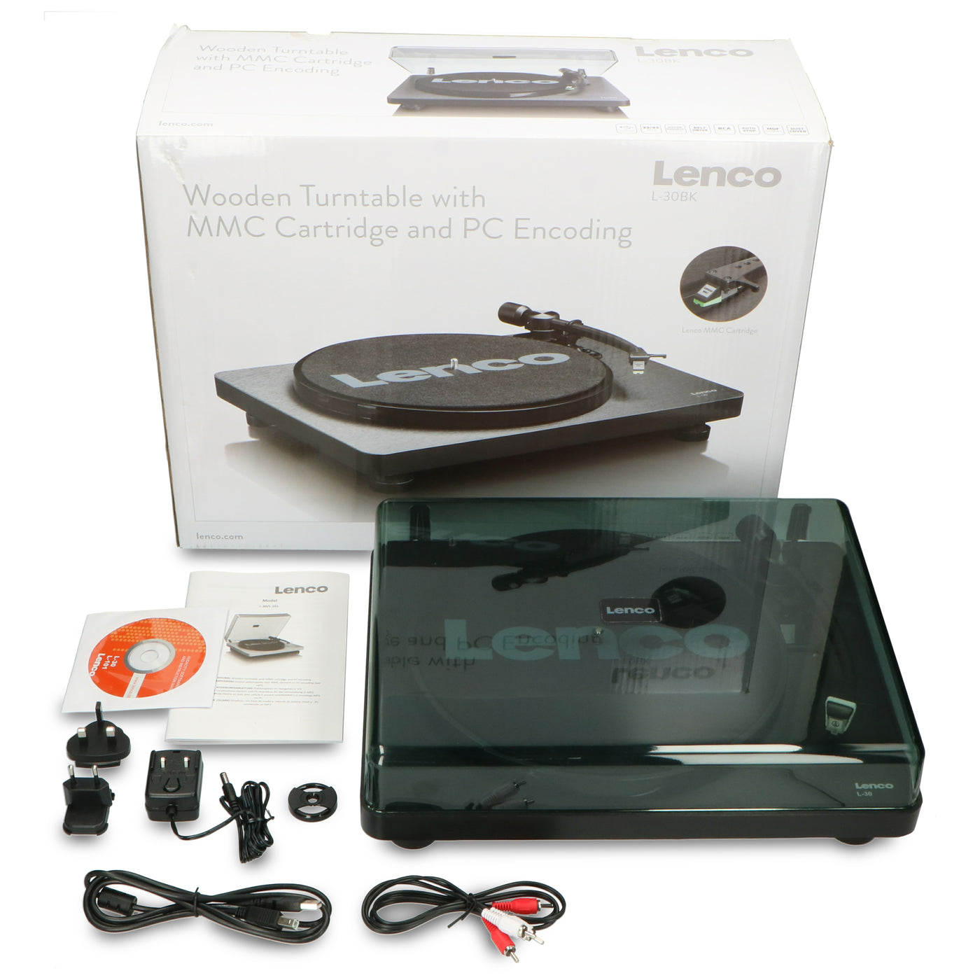 LENCO L-30BK Record Player with USB/PC encoding - Black