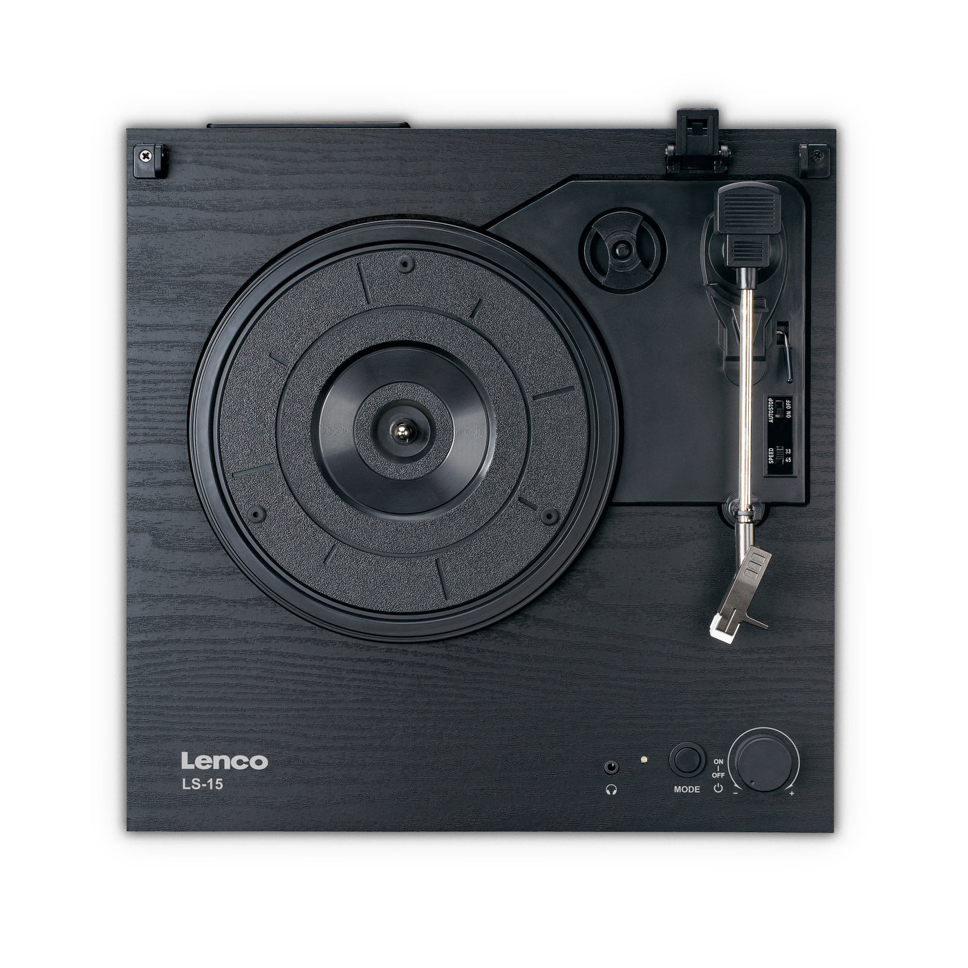 LENCO LS-15BK - Record player with Bluetooth®, two built-in speakers, and AT3600L cartridge - Black