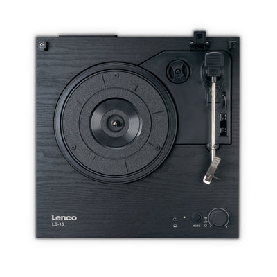 LENCO LS-15BK - Platenspeler met Bluetooth®, twee ingebouwde speakers en AT3600L cartridge - Zwart